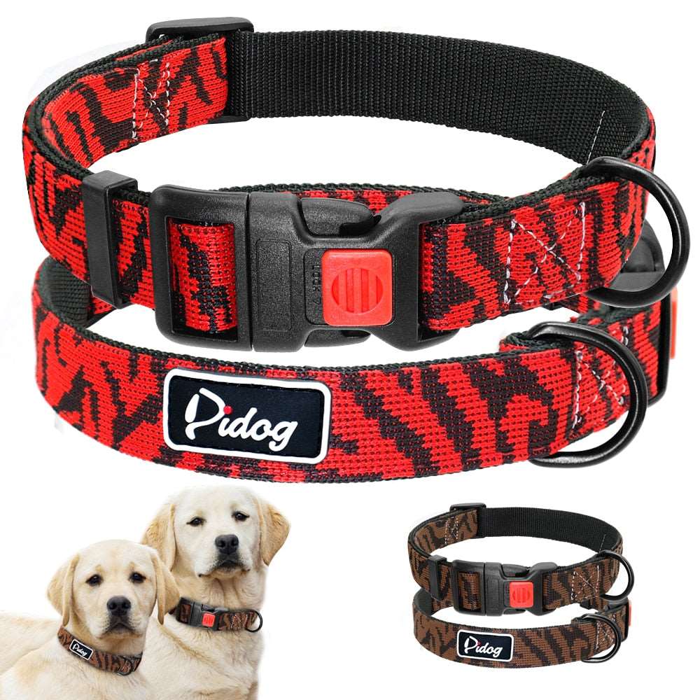 Adjustable Dog Collar in Leopard Print