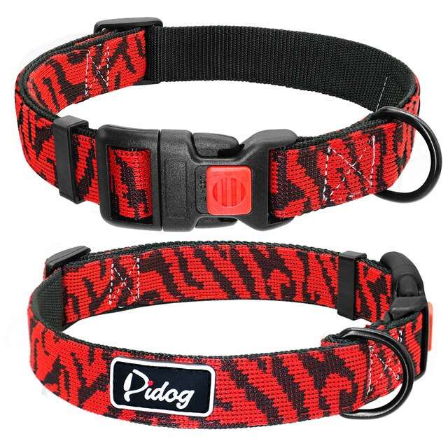 animal print dog collar