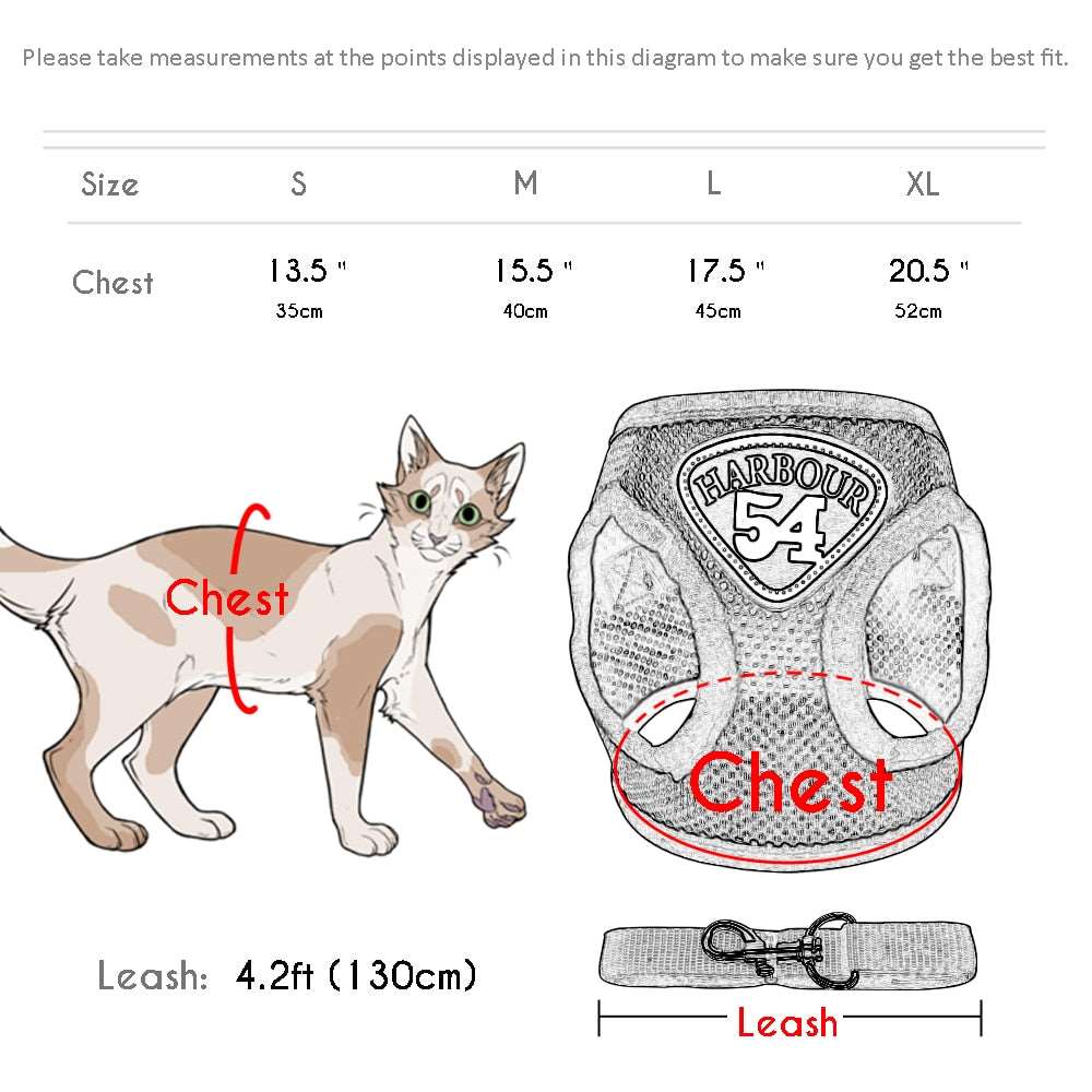 Adjustable Pet Harness Vest Set.