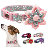 Dog Flower Adjustable Collar.