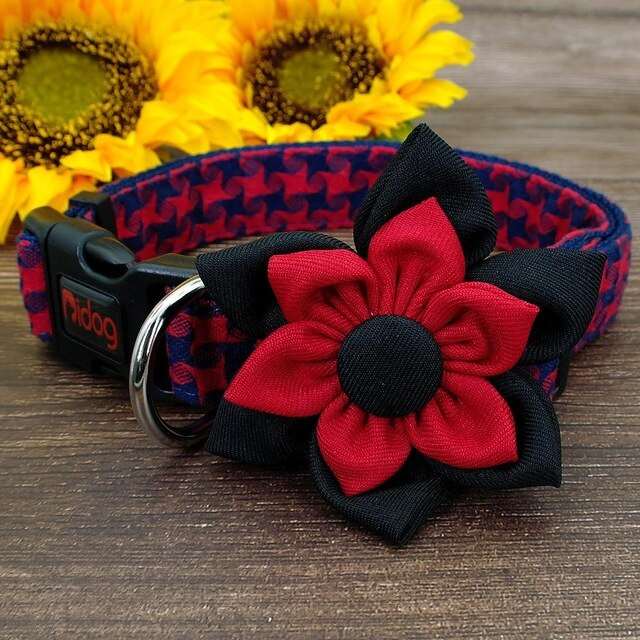 Dog Flower Adjustable Collar.