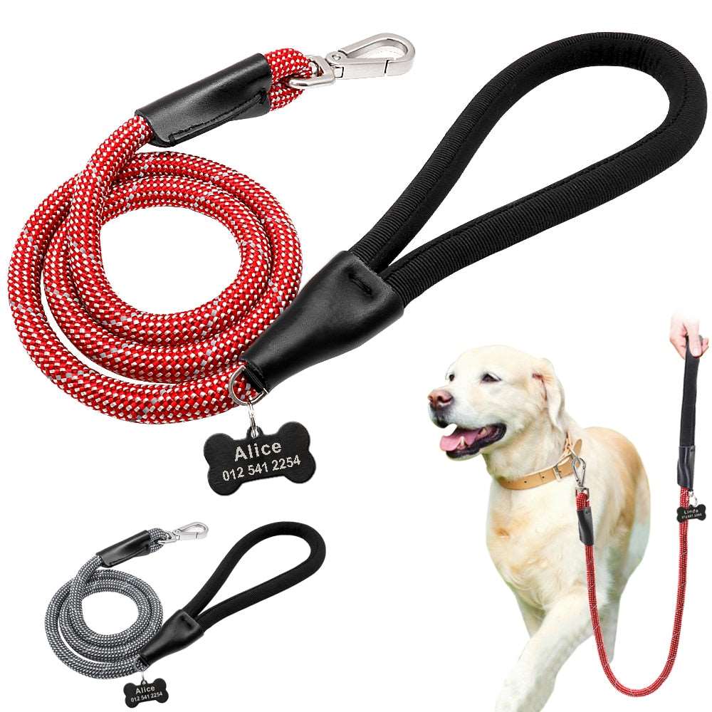 Nylon Reflective Dog Lead Rope.
