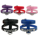 Pu Leather Snakeskin Dog Harness.