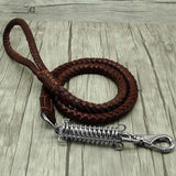 Leather Braided Training Dog Leash.