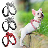 Bowknot Plaid Dog Harness.