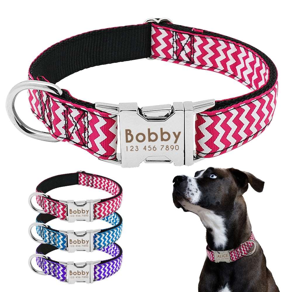 Personalized Reflective Dog Collar.