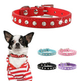 Bling Leather Rhinestone Collar.