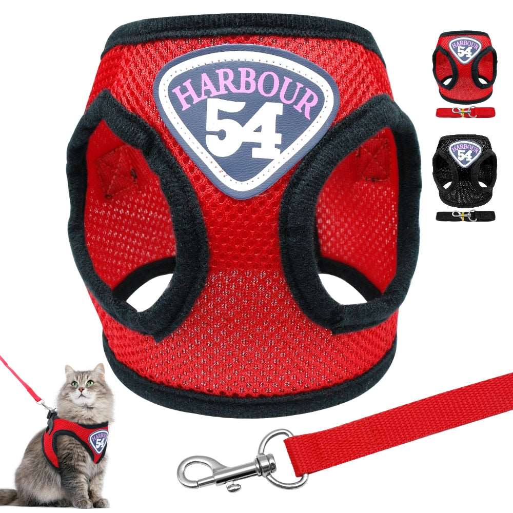 Adjustable Pet Harness Vest Set.