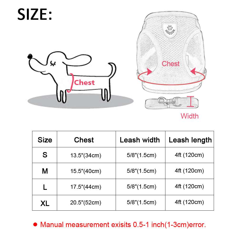 Dog Mesh Harness Vest.