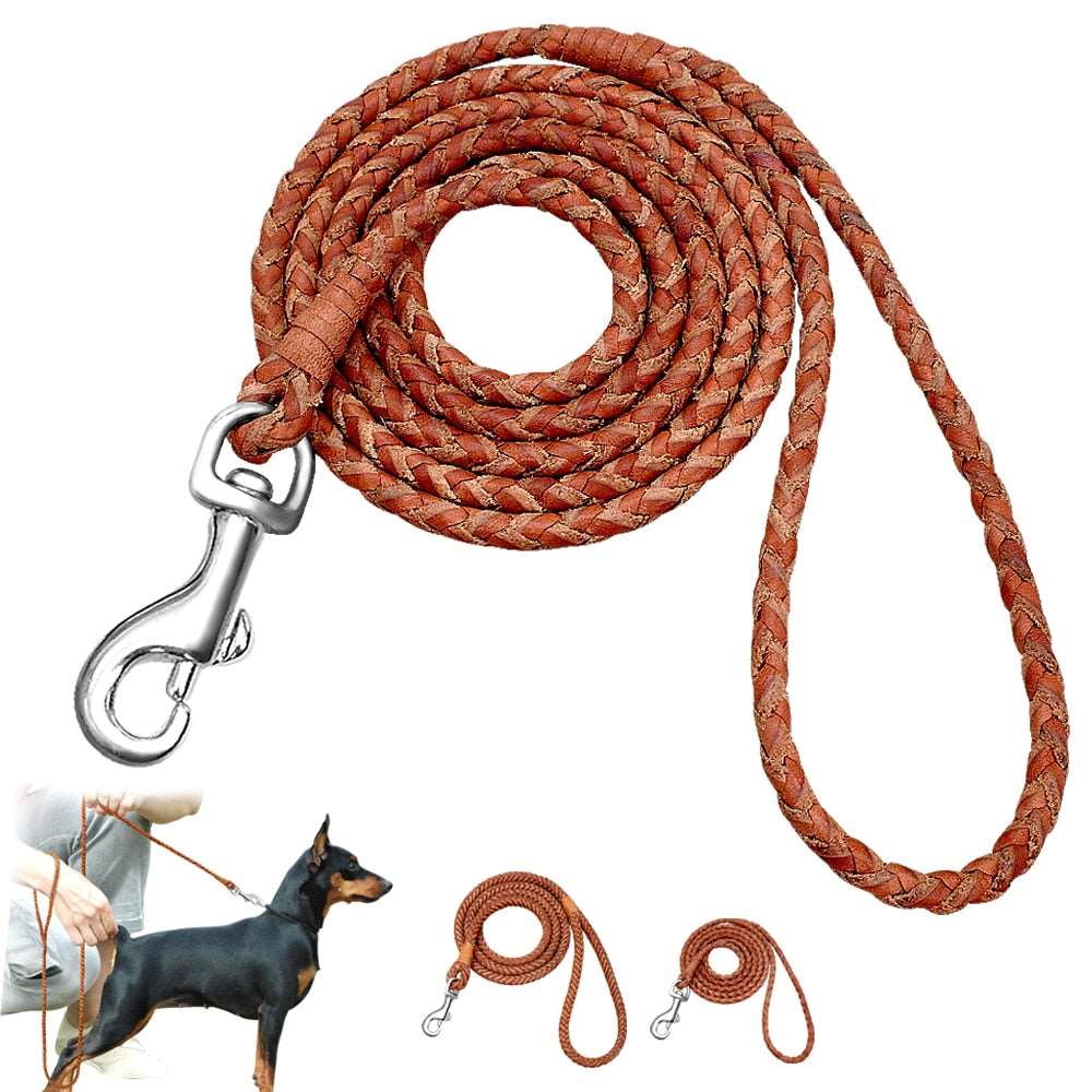 Rolled Braided Dog Leash.