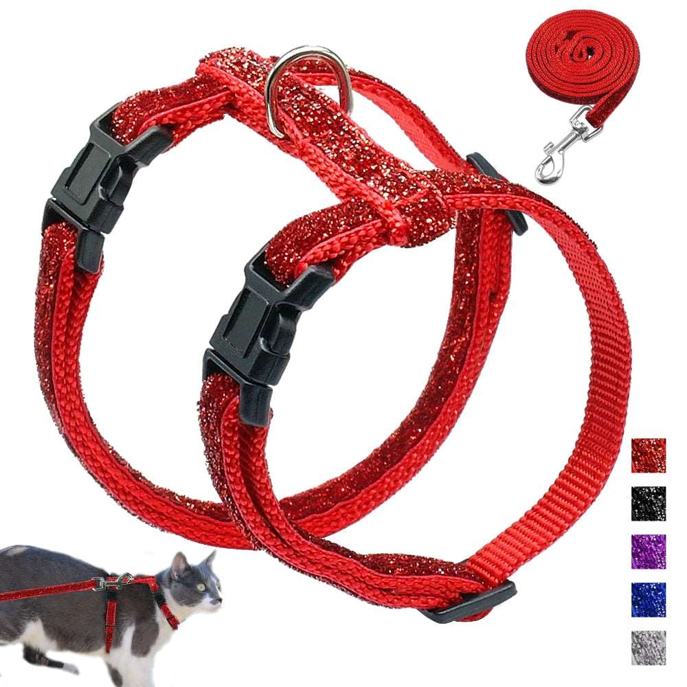Bling Adjustable Harness & leash Set