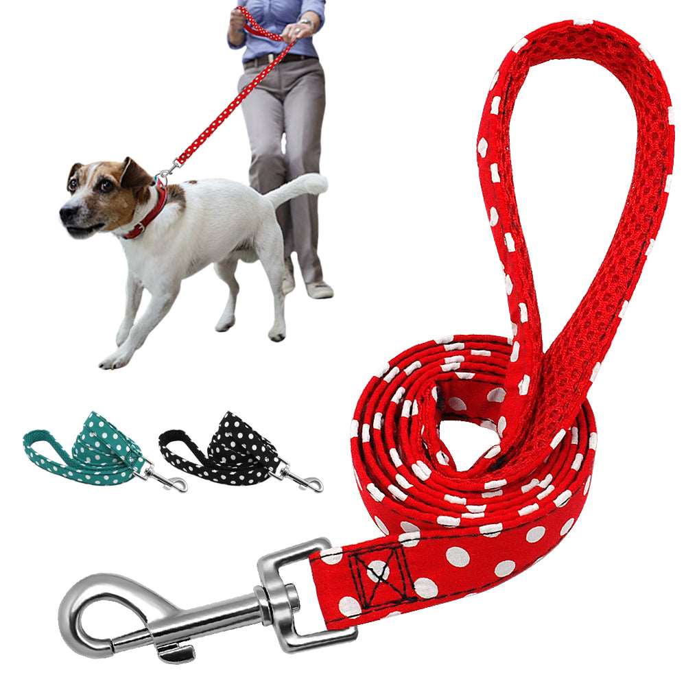 Polka Dots Dog Leash.