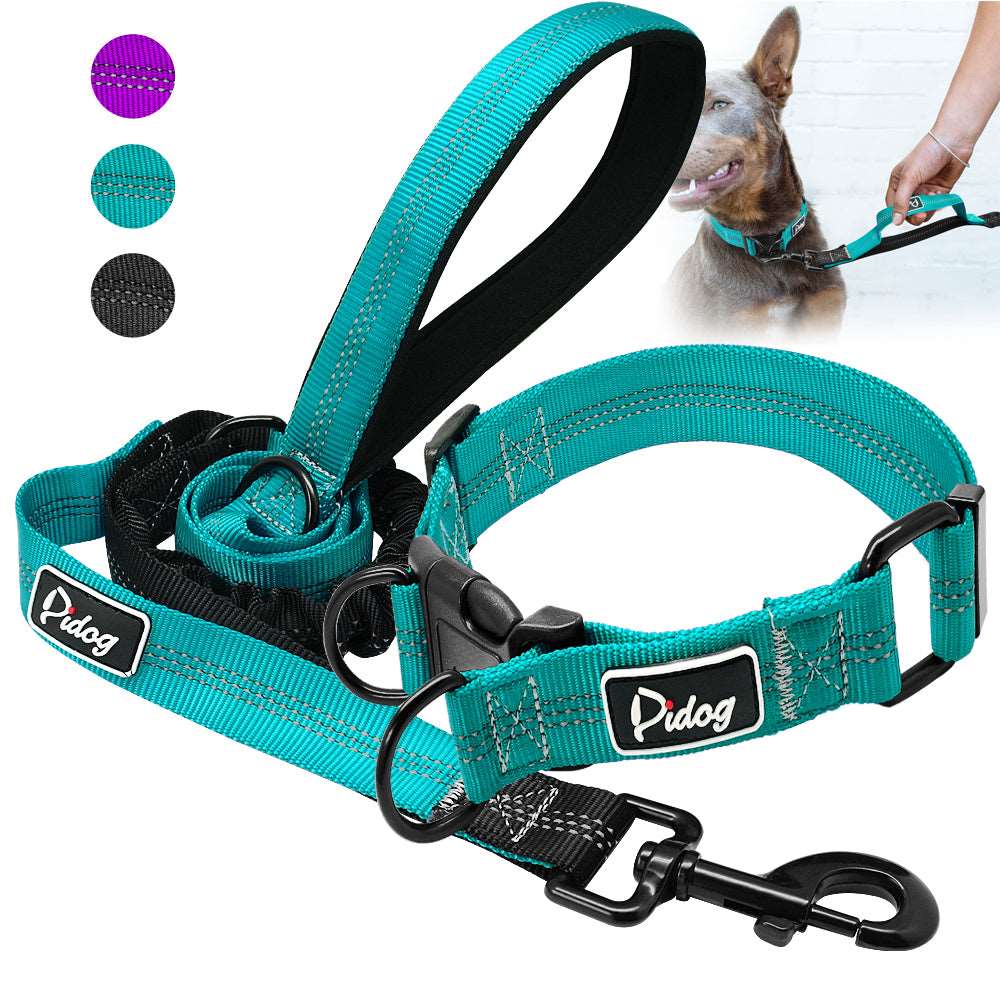 Reflective Dog Collar and Leash Set.
