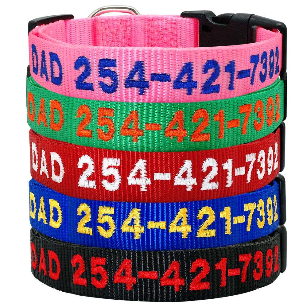 Dog Personalized Nylon Collar.