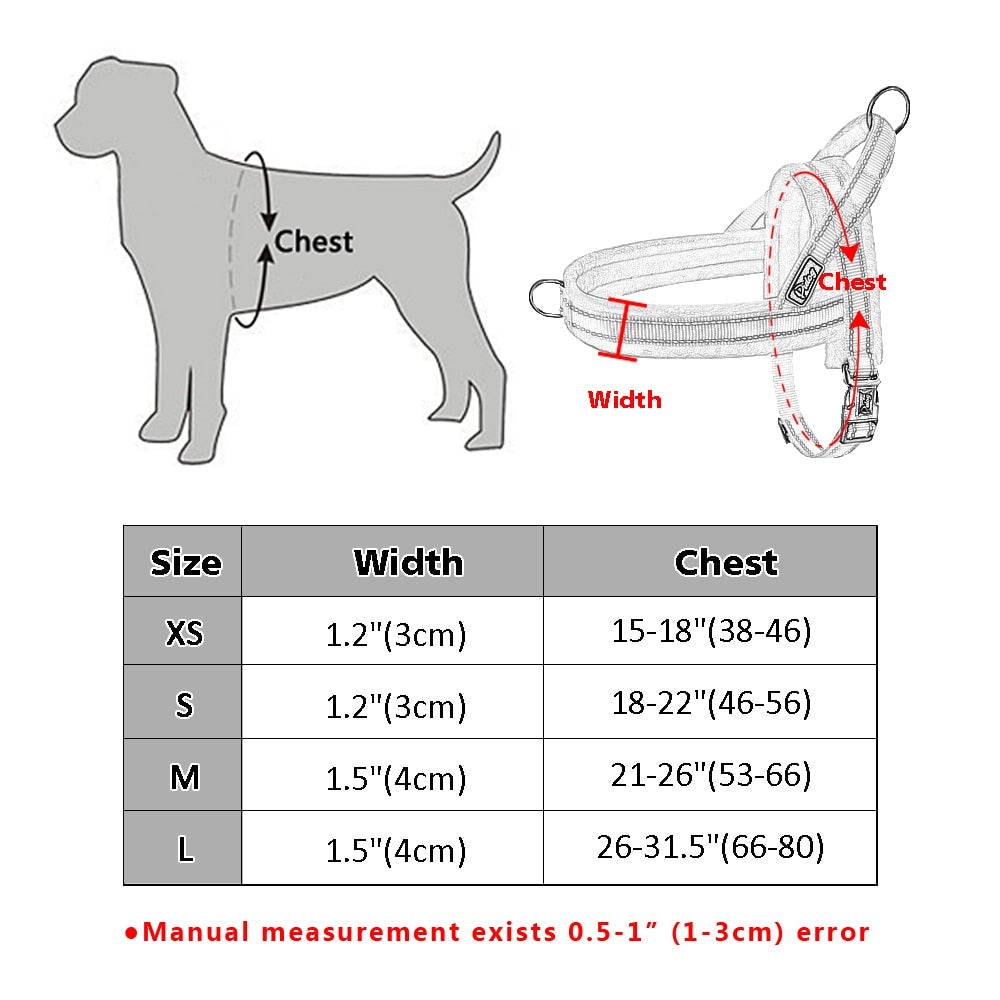 Soft Padded Reflective Dog Harness.