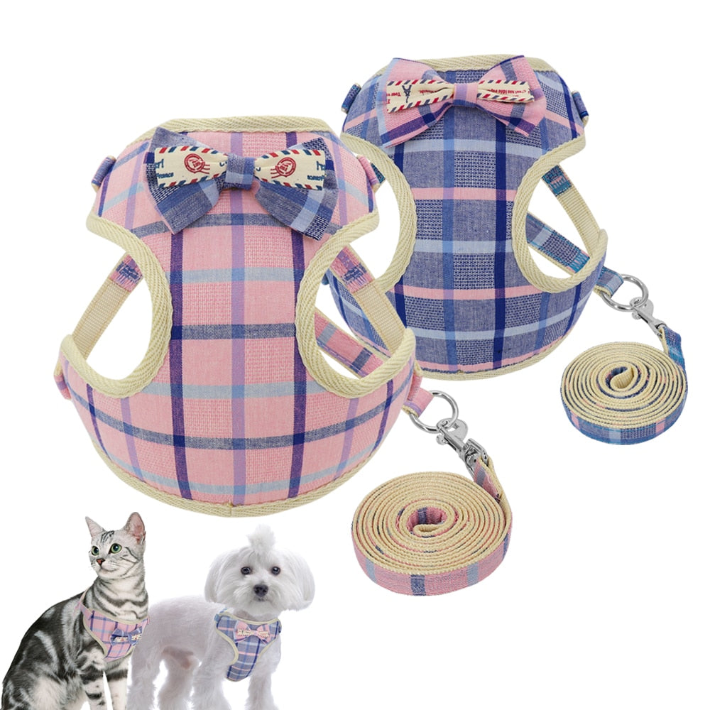 Vivid Plaid Dog Harness.