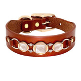 Leather French Bulldog Collar.