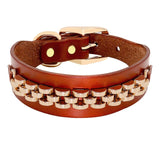 Leather French Bulldog Collar.