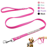 Rhinestone Leather Dog Leash.