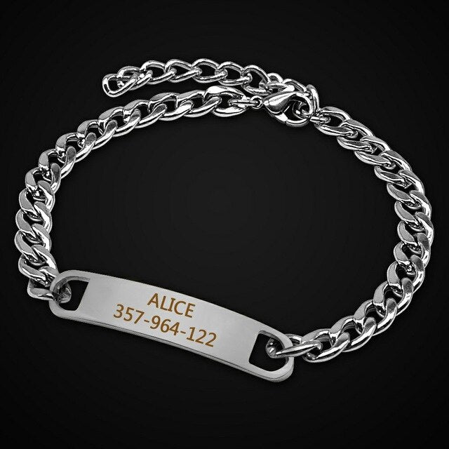 Stainless Steel Engraved Collar.