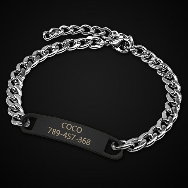 Stainless Steel Engraved Collar.
