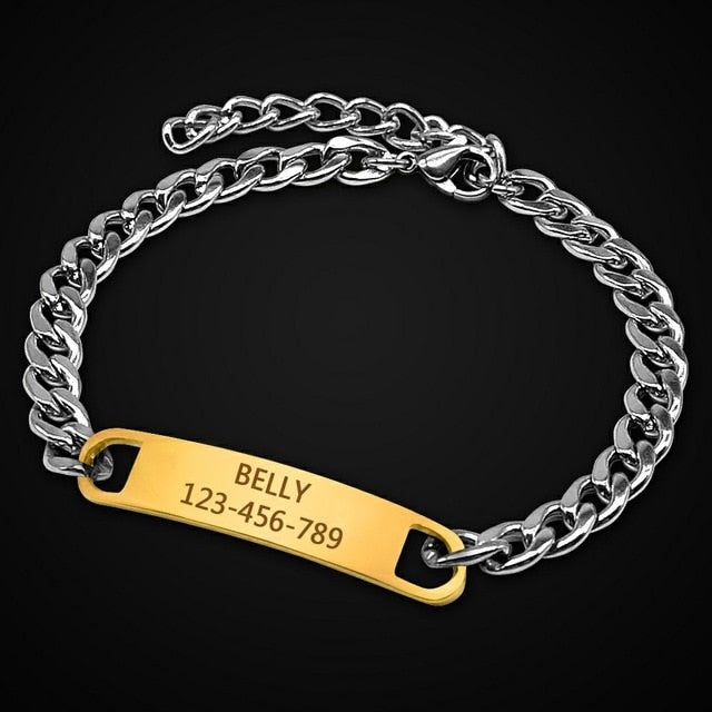 Stainless Steel Engraved Collar.