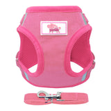 Breathable Mesh Dog Harness Set.