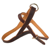Wide Genuine Leather Dog Harness.