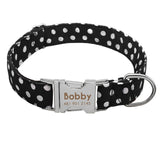 Polka Dot Adjustable Dog Collar.