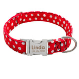 Polka Dot Adjustable Dog Collar.