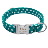 Polka Dot Adjustable Dog Collar.