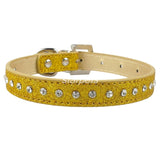 Bling Leather Rhinestone Collar.
