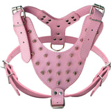 Leather Adjustable Dog Spike Harness.
