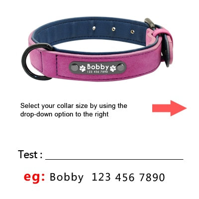 Personalized Leather Dog Leash.