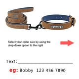 Personalized Leather Dog Leash.