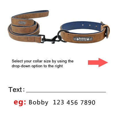 Personalized Leather Dog Leash.