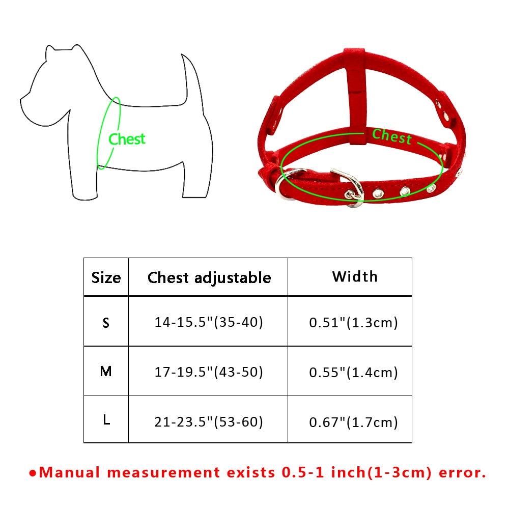 Rhinestone Dog Harness.