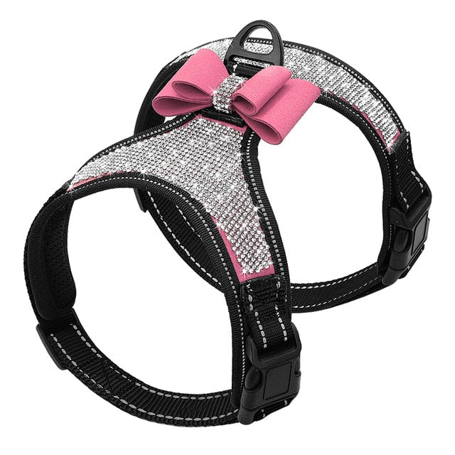 Full Rhinestone Dog Harness.
