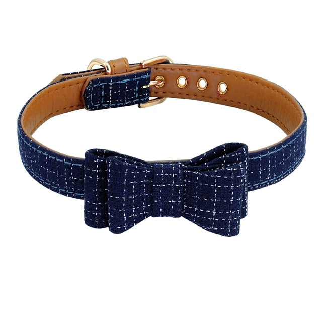 Adjustable Bowknot Dog Collar.