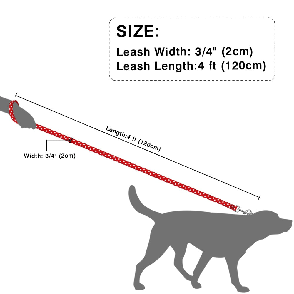 Polka Dots Dog Leash.
