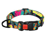 Dog Printed Collar Adjustable.