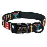 Printed Plaid Dog Collar.