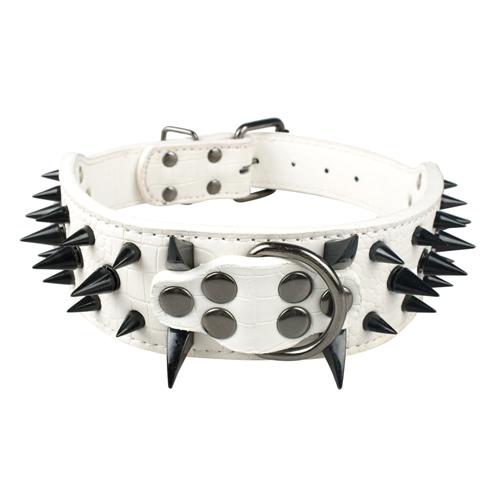 Dog Leather Spiked Collar.