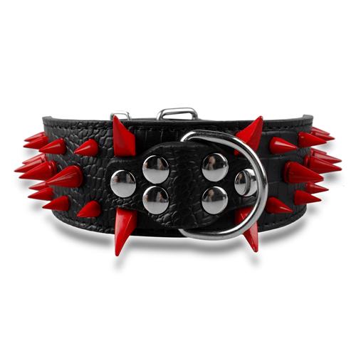 Dog Leather Spiked Collar.