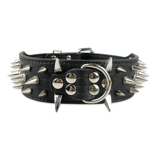 Dog Leather Spiked Collar.