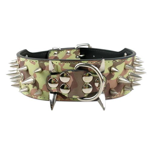 Dog Leather Spiked Collar.