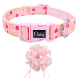 Floral Adjustable Nylon Dog Collar.