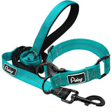 Reflective Dog Collar and Leash Set.