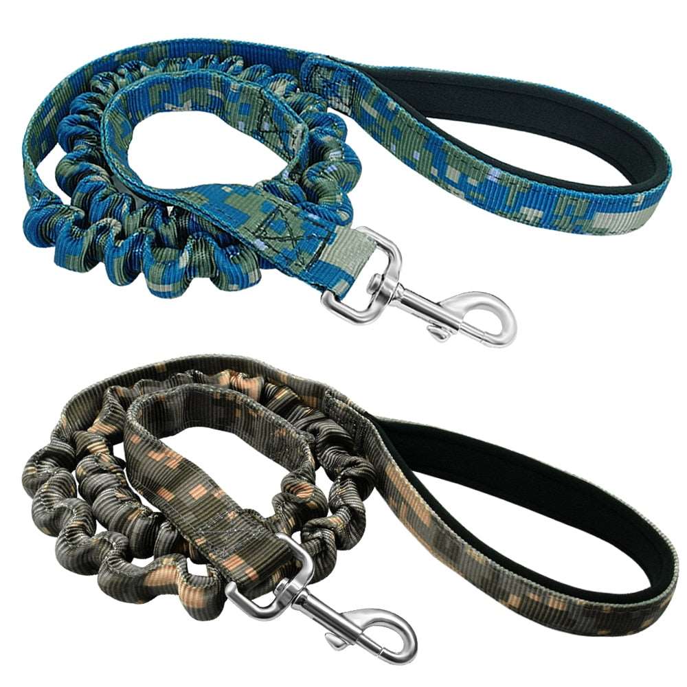 Nylon Camo Bungee Dog Leash.