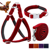 Dog Adjustable Collar Harness Set.